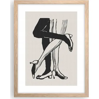 Obraz Obraz plakát v rámu světlý dub do obýváku 30x40 nohy foto plakáty na zeď