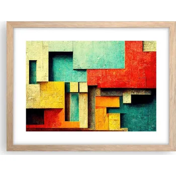 Obraz Obraz plakát v rámu světlý dub do obýváku 40x30 3D foto plakáty na zeď