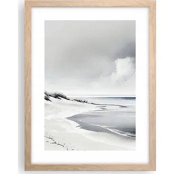 Obraz Obraz plakát v rámu světlý dub do obýváku 30x40 duny foto plakáty na zeď