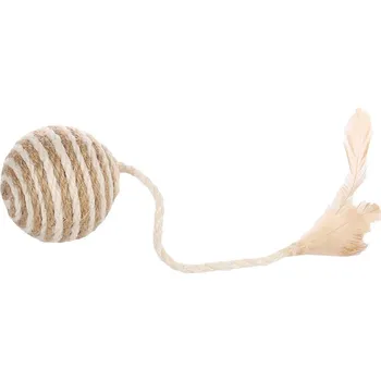 Hračka pro kočku Hračka pro kočky FLAMINGO - Bandit Frits míček jutový s ocáskem 6cm