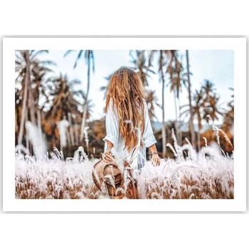 Obraz Plakát bez rámu do obývacího pokoje ložnice 70x50 žena moderní módní obraz