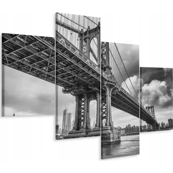 Obraz Čtyřdílný obraz NYC Manhattan Most Dekor 3D 120x75