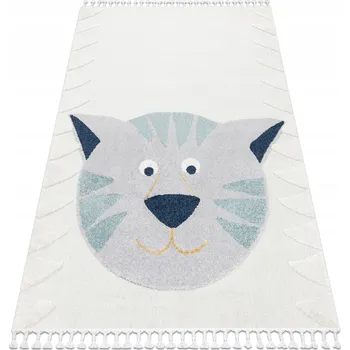 Koberec KOBEREC DĚTSKÝ 80x150 KOČKA KOT strukturovaný S TŘÁSNĚMI #E361