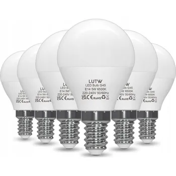 Žárovka 6x LED ŽÁROVKA E14 G45 5W STUDENÁ BÍLÁ 6500K 450lm