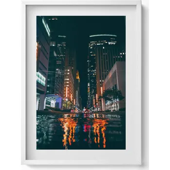 Obraz Dekorativní obraz v bílém rámu do obýváku Hotel Hilton v Houstonu 50x70 cm