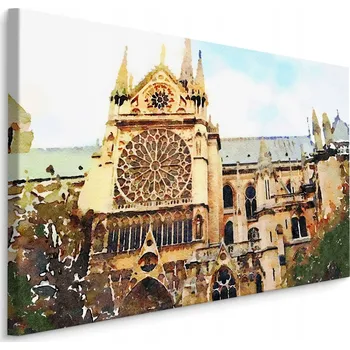 Obraz Obraz Canvas Katedrála Notre Dame AKVAREL 40x30
