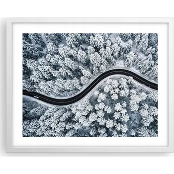 Obraz Obraz plakát na zeď v bílém rámu 50x40 krajina foto do obýváku