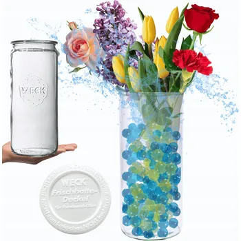 Sklenice Zavařovací Sklenice Weck 1,5l váza MOLD plastové víko 1 Ks ODOLNÝ VÁLEC