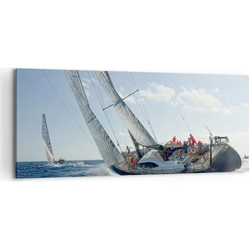 Obraz Foto obraz na plátně 100x40 jachta moře obývák ložnice na zeď velký