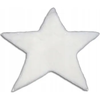 Koberec Plyšový bílý koberec "Rabbit", králičí kožíšek, hvězda, 110 cm