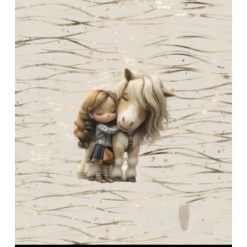 Panel - Teplákovina- Dívka s koníkem 50x45
