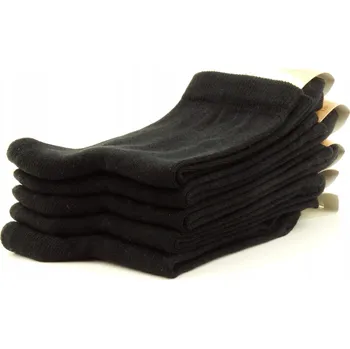 Pánské ponožky PONOŽKY BAVLNĚNÉ ČERNÉ 5 PÁRŮ 38-40 POLSKÝ VÝROBEK