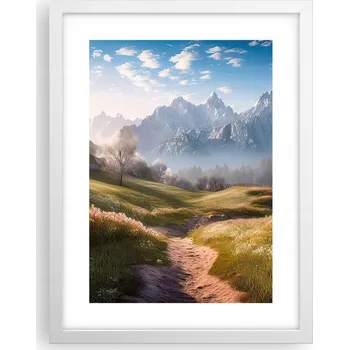 Obraz Obraz plakát v bílém rámu do obýváku 30x40 krajina plakáty na zeď