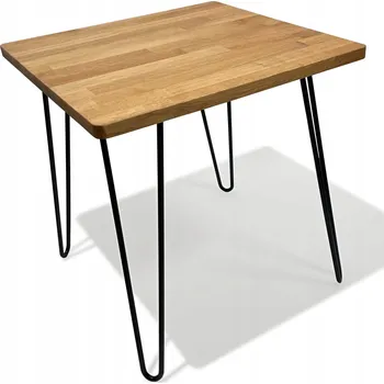 Konferenční stolek Malý konferenční stolek Tavolo dubový dřevěný LOFT 50x50 cm lavice do obývacího pokoje