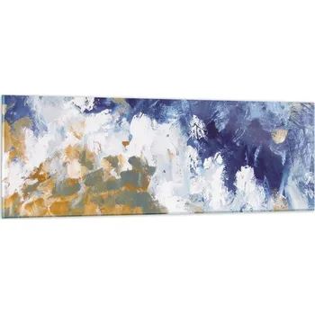Obraz Obraz na skle do obýváku ložnice 90x30 abstrakce obrazy na zeď sklo