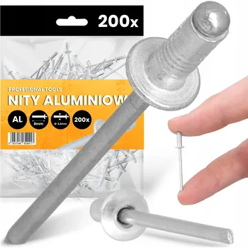 Nýt 200x TRHACÍ NÝTY 3,2x8 mm HLINÍKOVÉ Ocelové Pozinkované NEREZOVÉ Nýt