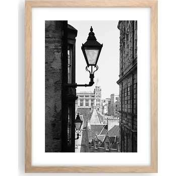 Obraz Obraz plakát v rámu světlý dub do obýváku 30x40 staré město foto na zeď