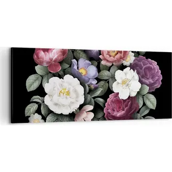 Obraz Foto obraz na plátně canvas 100x40 květiny obývací pokoj ložnice na zeď velký