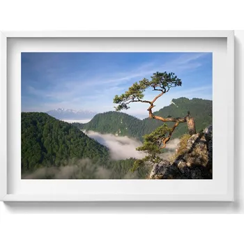 Obraz Dekorace obraz s grafikou v krásném rámu Sokolica Wierch v Pieninách 70x50 cm