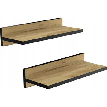 Obývací pokoj Police laminovaná deska HWS FURNITURE 40 x 15 cm dub craft zlatý