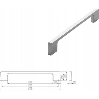 Nábytkové kování Nábytková úchytka SIRO 2027-204ZN1 chrom lesklý