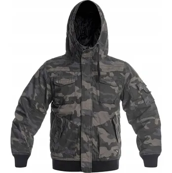 Bunda s s kapucí maskáčový Brandit Bronx - Dark Camo S