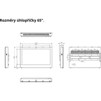 Reklamní LED panel Outdoorový Reklamní Nástěnný Digitální Banner Obrazovka na Zeď Wall Smart TV Displej Android Dotykový Digiposter Infokiosek Výběr Variant 65"