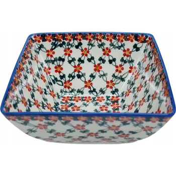 Keramická miska čtvercová, keramika Bolesławiec