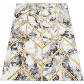 Koberec Koberec ZLATÝ moderní 120x170 DVOUÚROVŇOVÝ lesklý