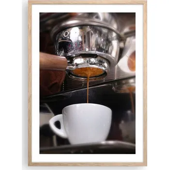 Obraz Plakát v rámu světlý dub do obývacího pokoje ložnice 50x70 káva moderní obraz