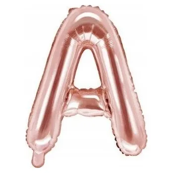 Balónek Fóliový balónek Písmeno A růžové zlato 32 cm