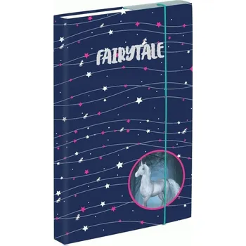 Krabička z PP kartonu na sešity A4 ve stylu OXY Mini, vzor jednorožce