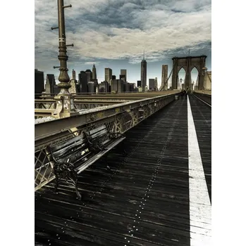 Obraz Plakát Prázdná lavička na přechodu pro chodce bez rámu 39,5 x 55 cm