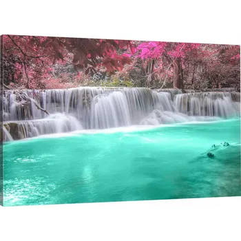 Obraz OBRAZ NA PLÁTNĚ VODOPÁD STROMY 100x70 800