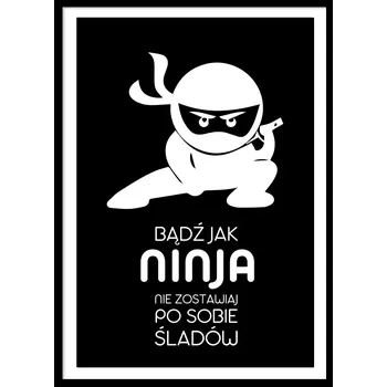 Obraz OBRAZ PLAKÁT V RÁMU do Koupelny WC Toalety NENECHÁVEJ NINJU P2569_33x43