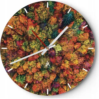 Hodiny Velké nástěnné hodiny 40x40 Krajina Skleněné hodiny Kulatý Tiché