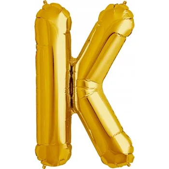 Balónek ZLATÝ BALÓN VE TVARU PÍSMENE 40 CM ZLATÉ písmeno K