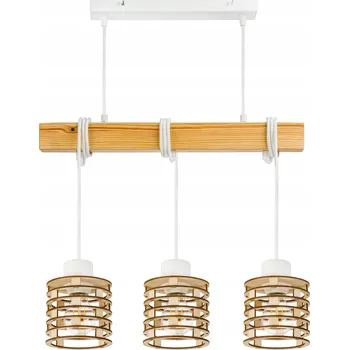 Dřevěné stropní svítidlo trámové závěsné lustr LOFT DŘEVO na 3x E27