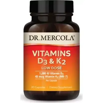 Vitamín D3 1000 IU, K2 45 µg, 30 kapslí Dr. Mercola