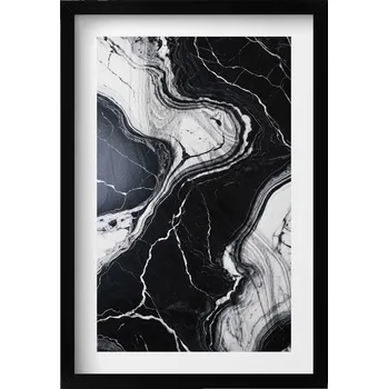 Obraz Nástěnný obraz v černém rámu do obýváku, kuchyně - Kamenná textura 40x60 cm