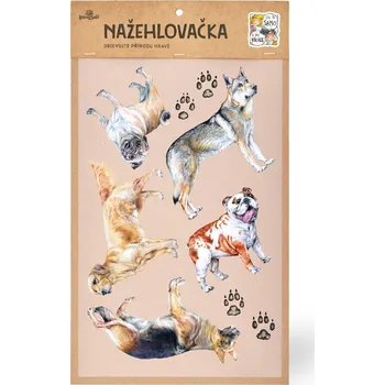 Textilní nažehlovací páska Lesní svět Nažehlovačka L 020 - Mix psi