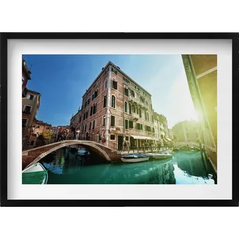 Obraz Obraz v rámu na zeď Krásné uličky Benátek na slunci 70x50 cm