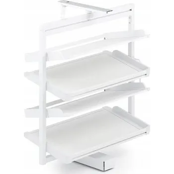 Botník Otočný botník se 4 policemi do šatny skříň SYMPHONY Bílý