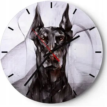 Hodiny Velké nástěnné hodiny 40x40 Abstrakce Skleněné hodiny Kulatý Tiché