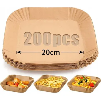 Pečicí papír Hnědý pečicí papír 200 ks do horkovzdušné fritézy