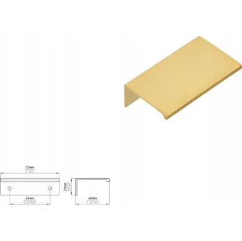 Nábytková úchytka SIRO 2446-70ZN87, efekt kartáčovaného zlata
