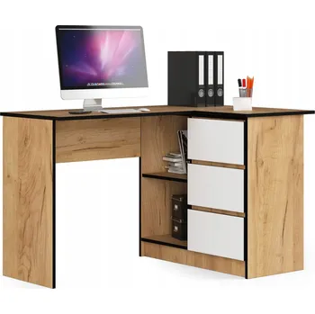 Psací stůl Rohový psací stůl Akord 124 x 85 x 77 cm dub craft