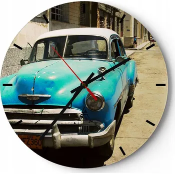 Hodiny Nástěnné hodiny do kuchyně 30x30 Motorismus Skleněné hodiny do obýváku Tiché