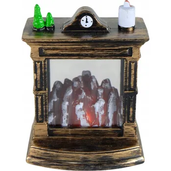 Obraz MINI DEKORATIVNÍ KRB OZDOBA S EFEKTEM POHYBLIVÉHO PLAMENE LED