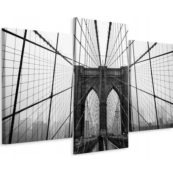 Obraz Obraz Triptych Brooklynský most New York 3D 120x80 cm